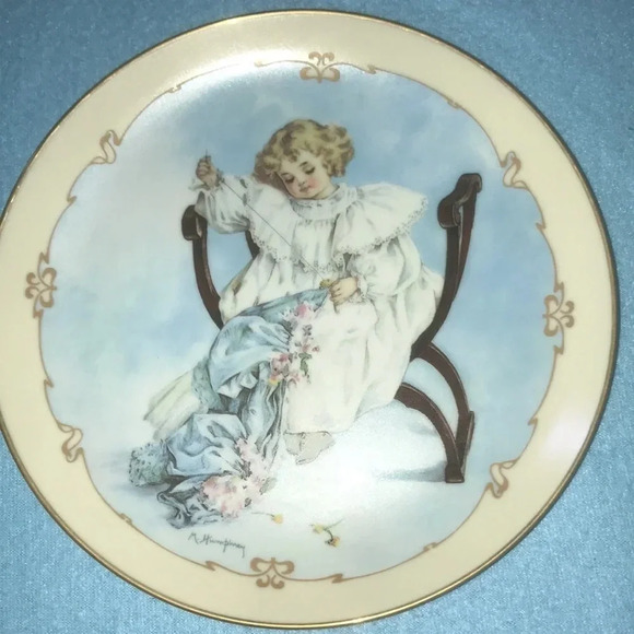 NIB The Seamstress by Maud Humphrey Bogart Little Ladies collection porcelain - Picture 1 of 5